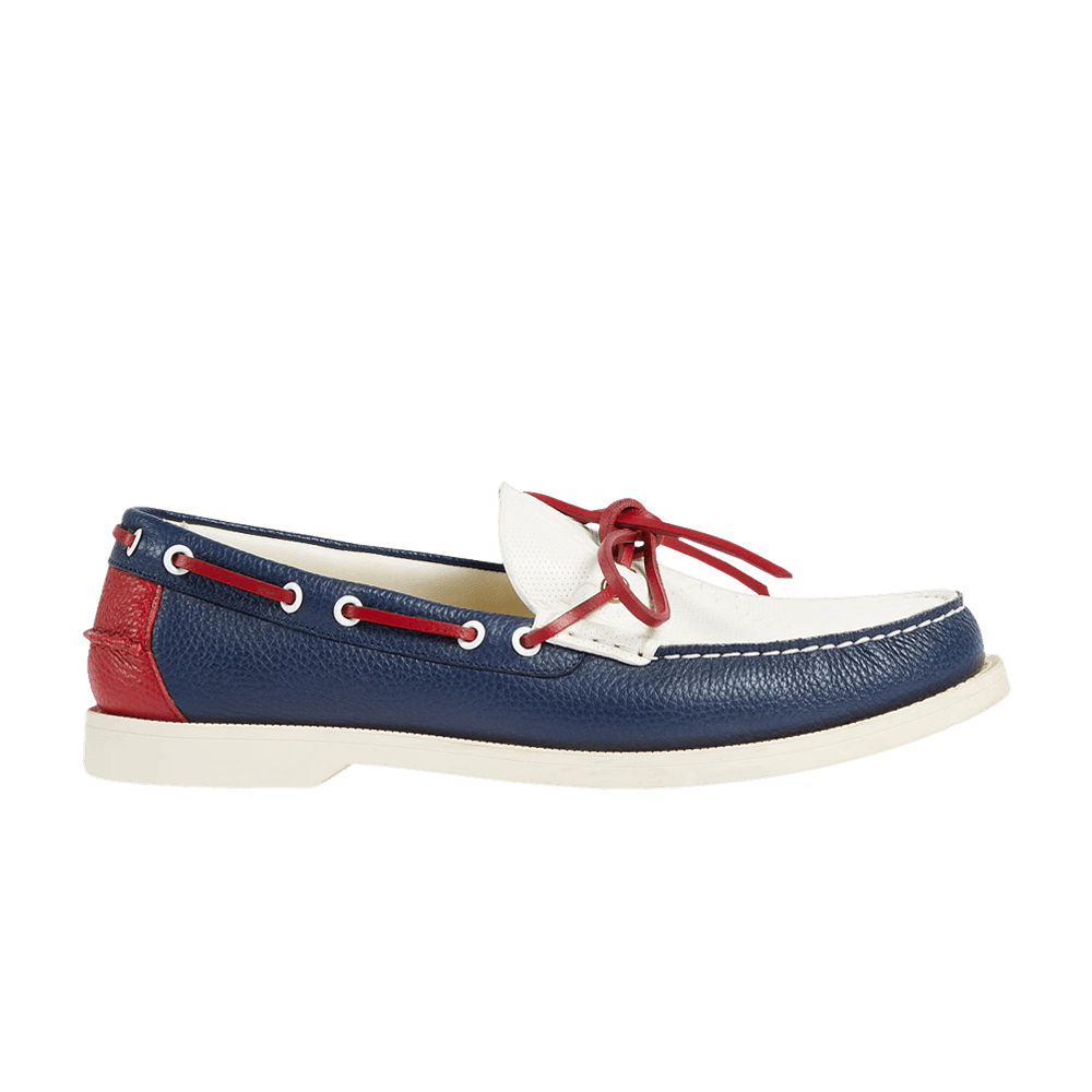 Кроссовки Gucci Loafer 'White Blue Red'