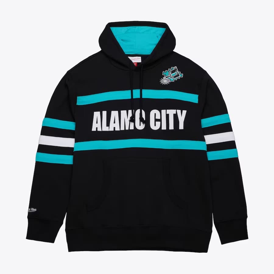 Mitchell-Ness-Black-San-Antonio-Spurs-Vintage-Logo-Head-Coach-Fleece-Pullover-Hoodie