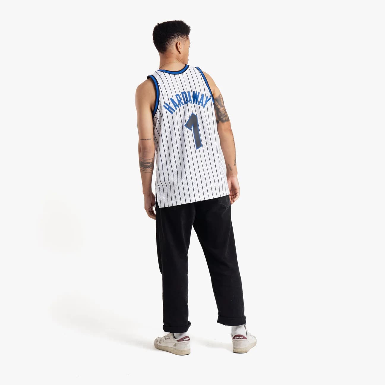 Баскетбольная джерси 1993-94 Orlando Magic Penny Hardaway #1 Swingman Hardwood Classics White Pinstripes Jersey