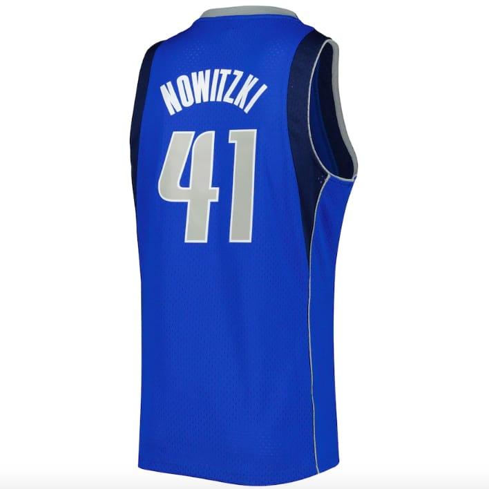 Баскетбольная джерси 2010-11 Dallas Mavericks #41 Dirk Nowitzki Mitchell & Ness Blue Jersey