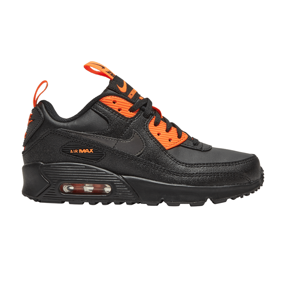Кроссовки Nike Air Max 90 SE GS 'Black Total Orange'