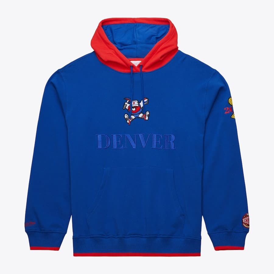 Худи Mitchell & Ness Royal Denver Nuggets Team OG 3.0 Vintage Fleece Pullover Hoodie