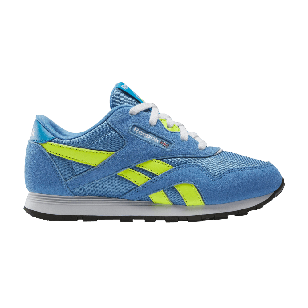Кроссовки Reebok Classic Nylon Little Kid 'Essential Blue Solar Acid Yellow'