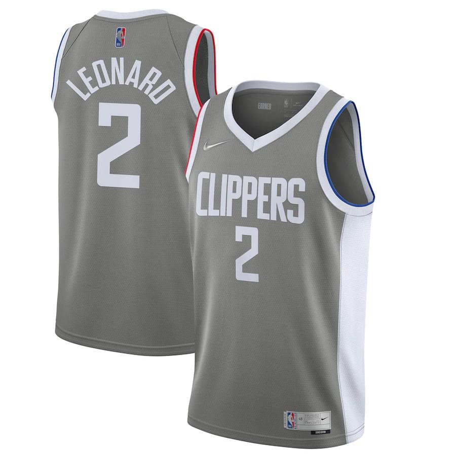 Баскетбольная джерси 2021-22 Los Angeles Clippers #2 Kawhi Leonard Earned Edition Swingman Jersey
