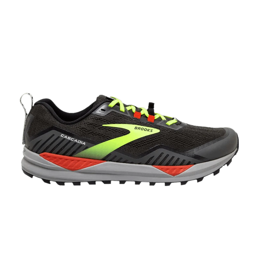 Кроссовки Brooks Cascadia 15 2E Wide 'Black Yellow Red'