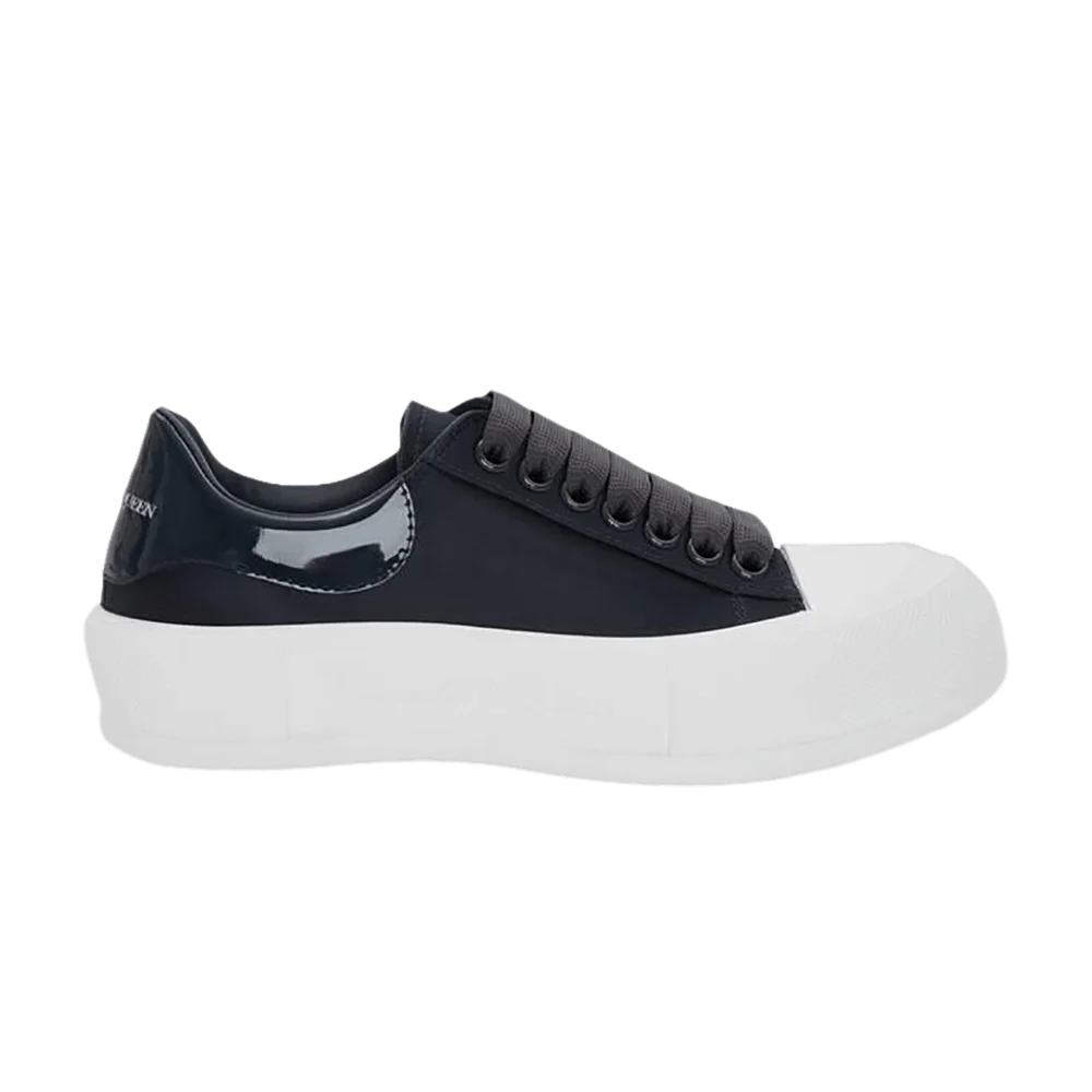 Кроссовки Alexander McQueen Wmns Deck Plimsoll Lace-Up 'Anthracite'