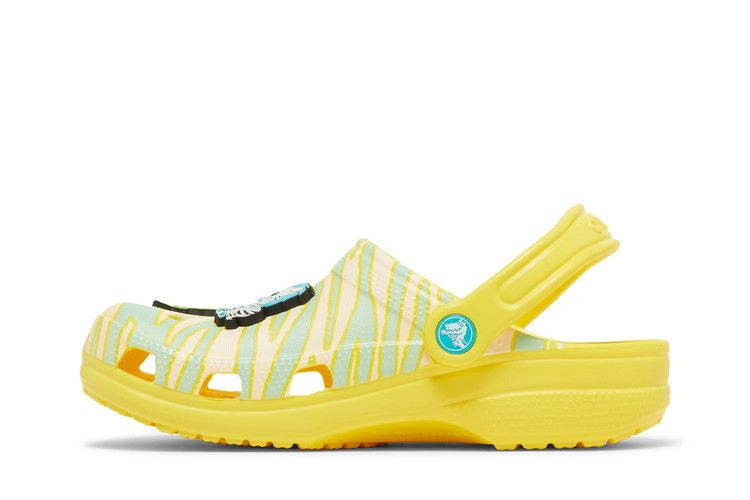 Кроссовки Crocs Ron English x Classic Clog Kids 'Party Animals - Zebra Lemon'
