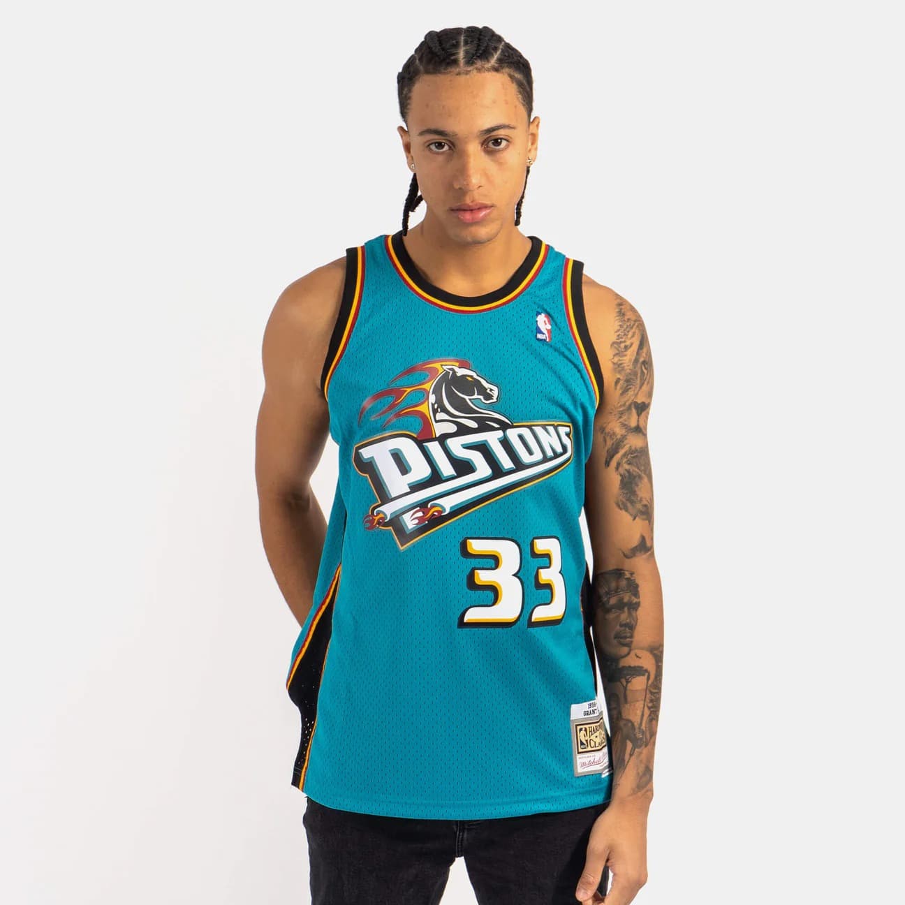 1998-1999-Detroit-Pistons-Grant-Hill-33-Swingman-Hardwood-Classic-Teal-Jersey-5