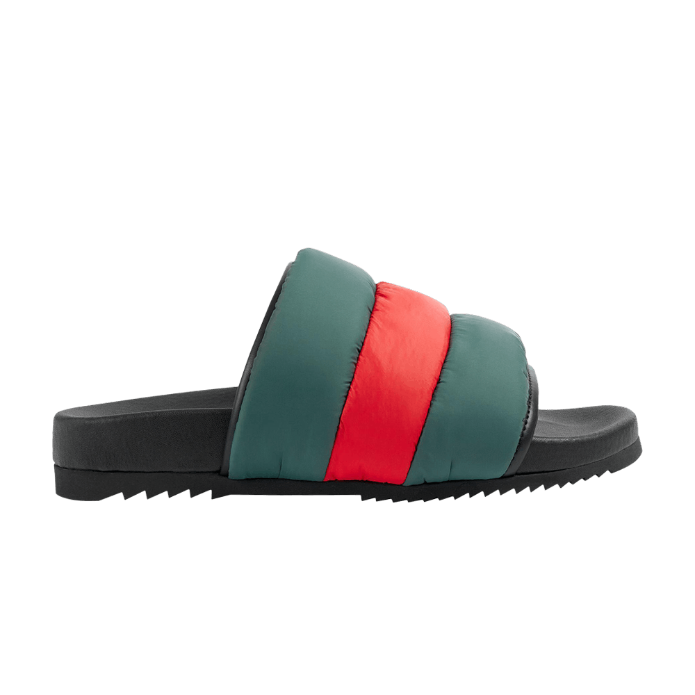 Сандалии Gucci Wmns Padded Web Slide Sandal 'Green Red'