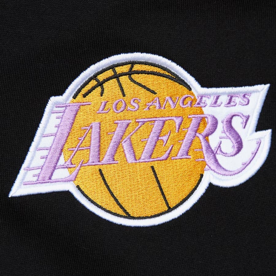 Худи Mitchell & Ness Black Los Angeles Lakers Team OG 2.0 Vintage Logo Fleece Pullover Hoodie