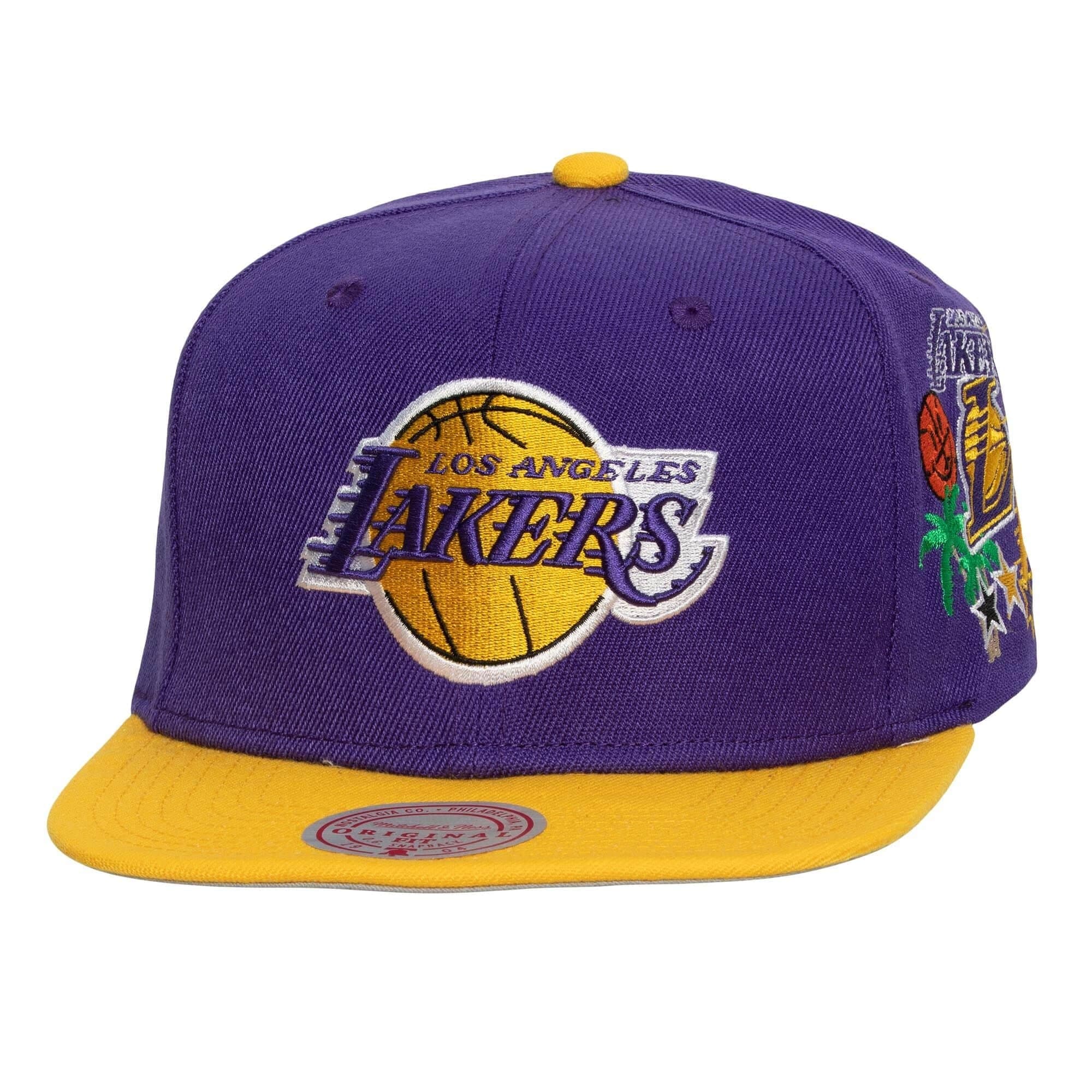 Бейсболка Mitchell & Ness Patch Overload Snapback Los Angeles Lakers Hat