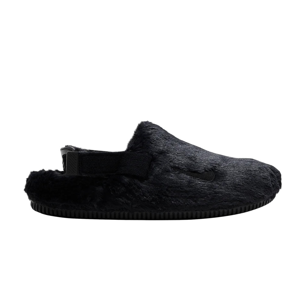 Nike Wmns Calm Mule SE 'Triple Black Fur'
