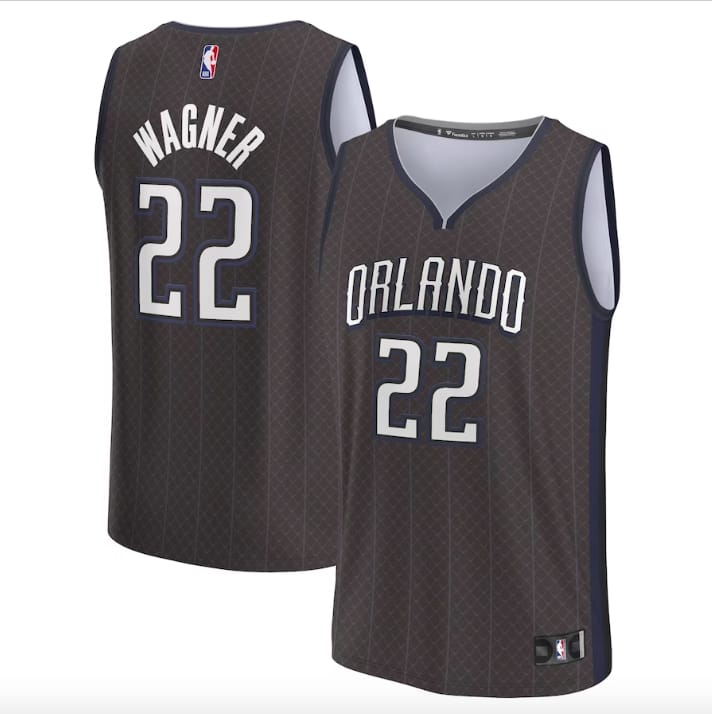 Баскетбольная джерси 2022-23 Orlando Magic #22 Franz Wagnery Fast Break City Black Jersey