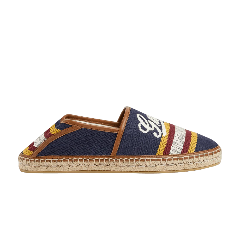 Кроссовки Gucci Alonso Espadrilles 'Script - Blue Multi-Color'