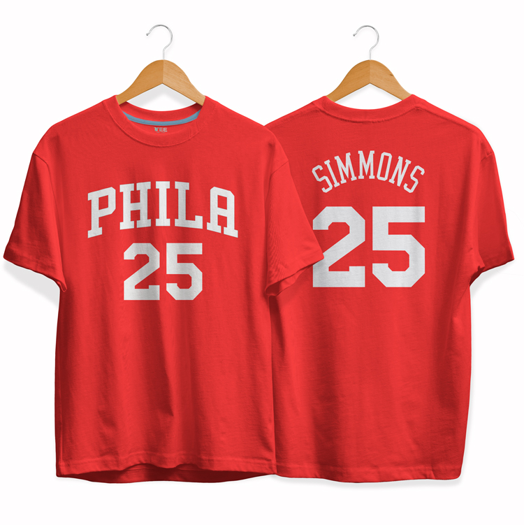 Футболка Philadelphia 76ers 25 Ben Simmons tee by slamdunk