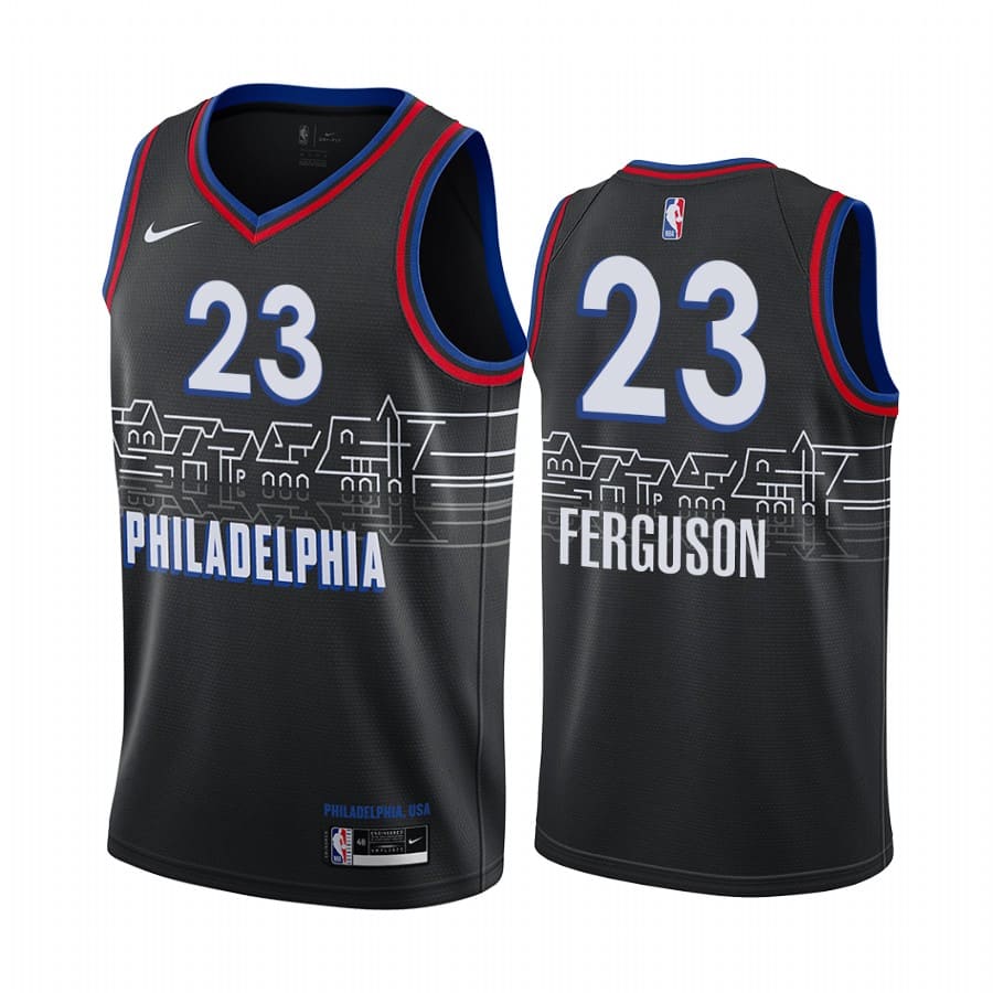 Баскетбольная джерси 2020-21 Philadelphia 76ers #23 Terrance Ferguson City Edition Black Swingman Jersey