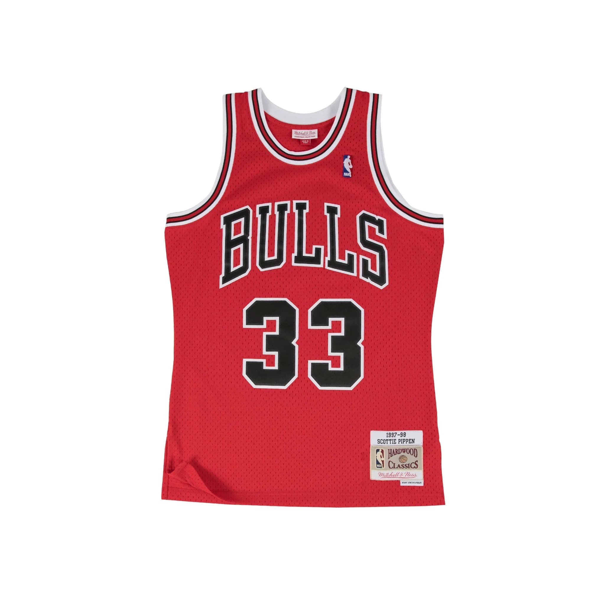 Баскетбольная джерси 1997-98 Chicago Bulls Scottie Pippen #33 Youth Swingman Hardwood Classic Red Jersey