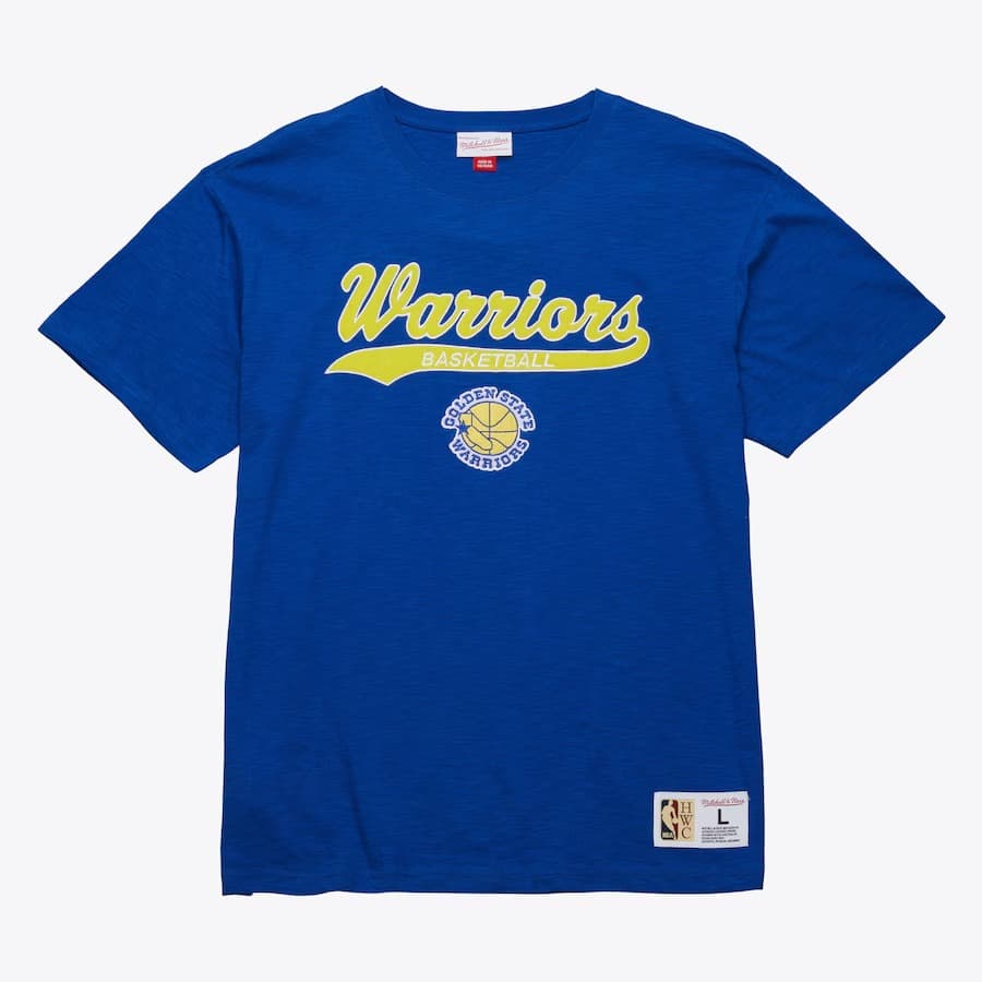 Футболка Mitchell & Ness Royal Golden State Warriors Vintage Logo Legendary Slub T-Shirt