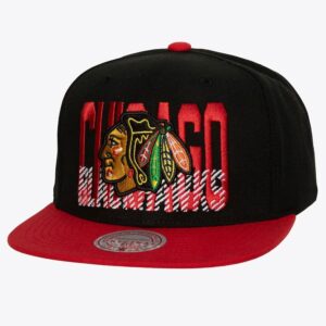 Mitchell-Ness-Black-Chicago-Blackhawks-Cross-Check-Snapback-Hat-300x300