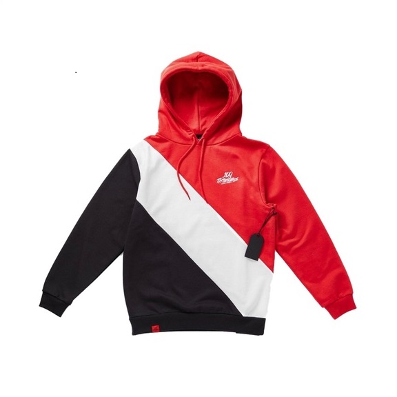 Худи 100 Thieves Tri Color Hoodie Red/Black/White