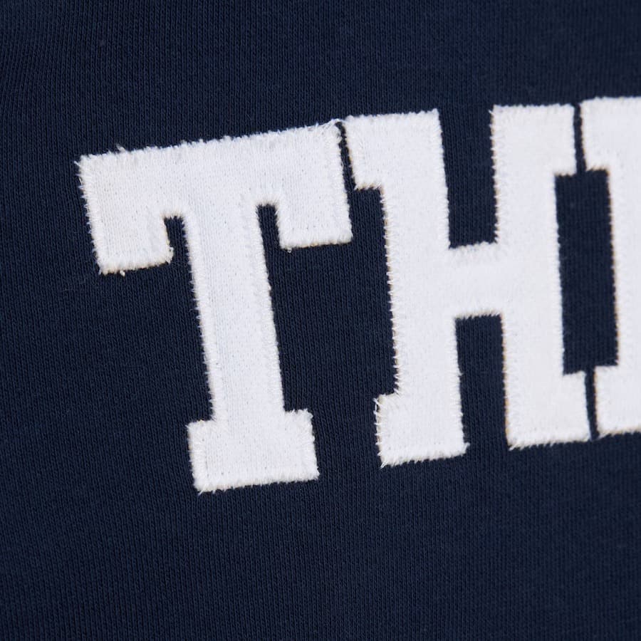 Худи Mitchell & Ness Navy Dallas Mavericks Vintage Logo Head Coach Fleece Pullover Hoodie