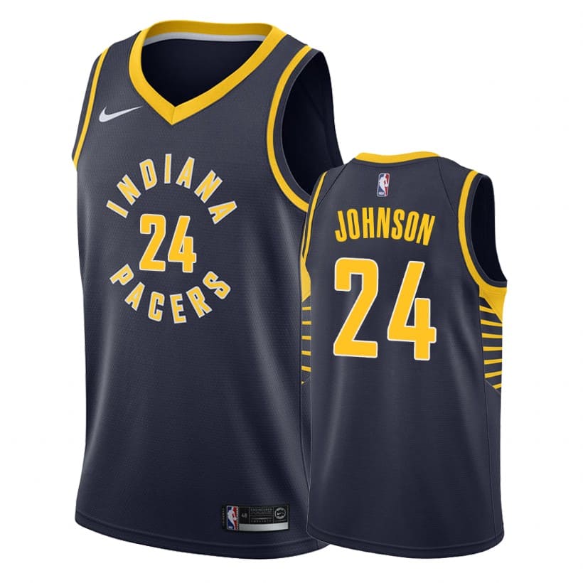 Баскетбольная джерси 2018-19 Indiana Pacers #24 Alize Johnson Icon Edition Navy Swingman Jersey