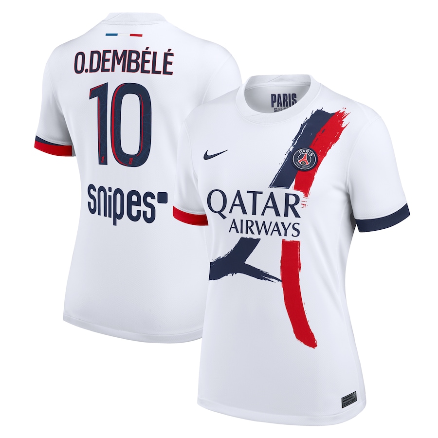 Женское футбольное джерси PSG Nike Away Stadium Shirt 2025-26 - O. Dembélé 10