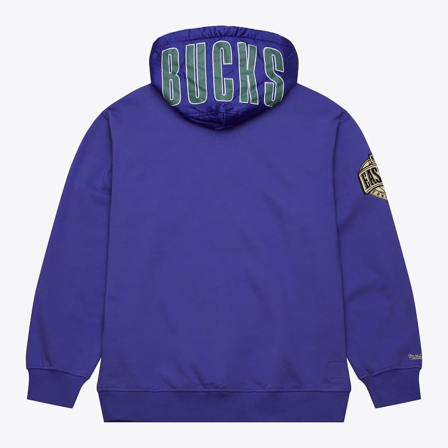 Худи Mitchell & Ness Purple Milwaukee Bucks Team OG 2.0 Vintage Logo Fleece Pullover Hoodie