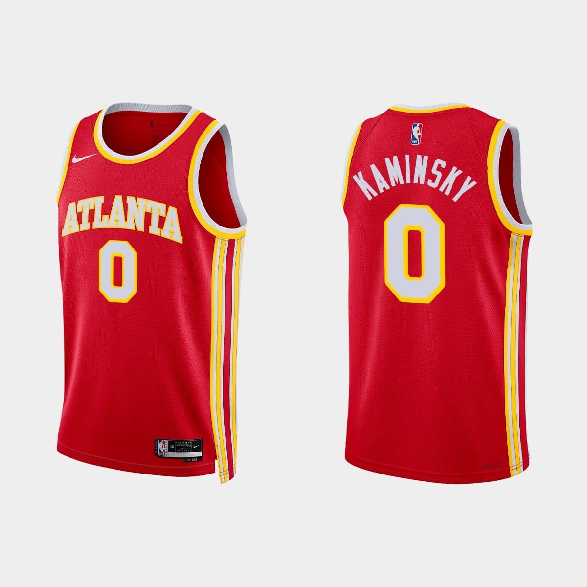 Баскетбольная джерси 2022-23 Atlanta Hawks #0 Frank Kaminsky Icon Edition Red Jersey