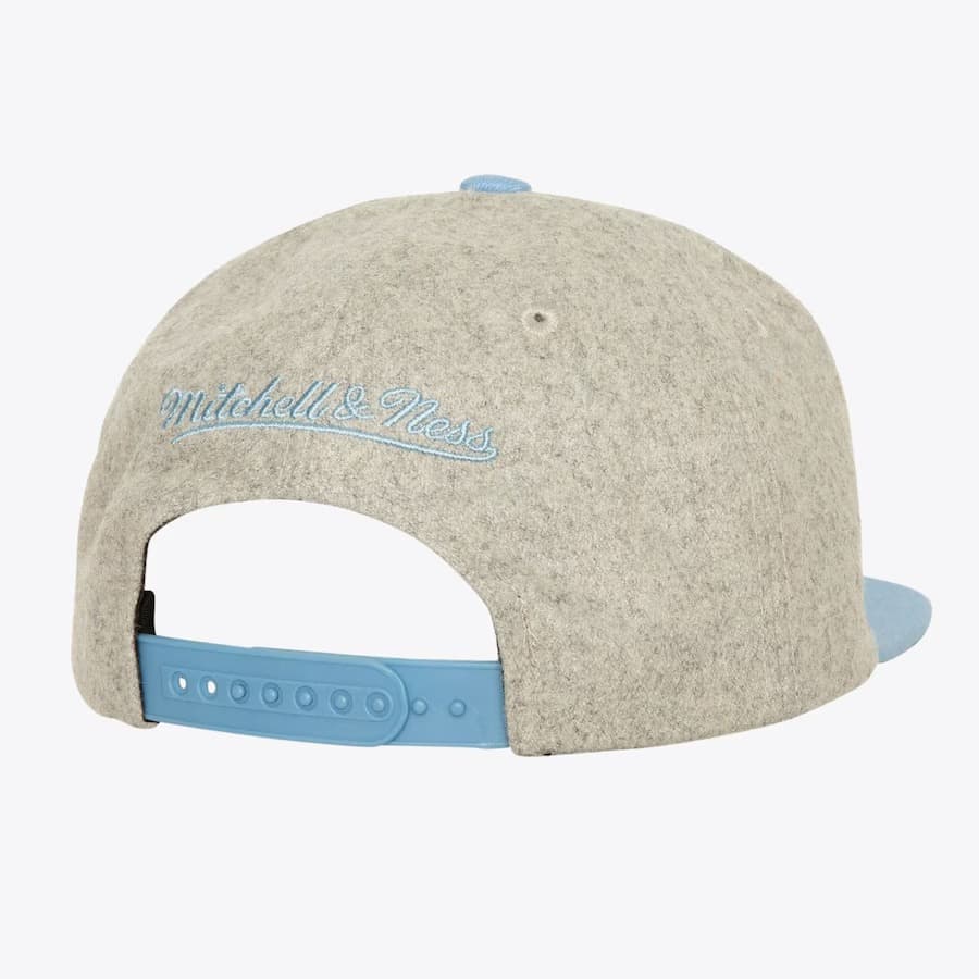 Бейсболка Mitchell & Ness Gray North Carolina Tar Heels Tailsweep 2.0 Melton Vintage Snapback Hat