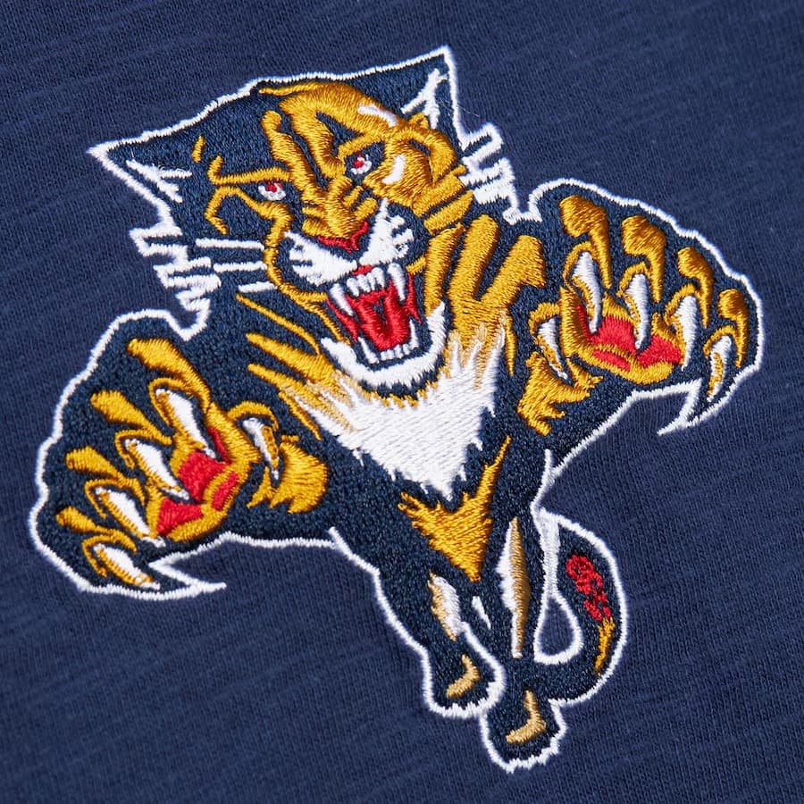 Лонгслив Mitchell & Ness Navy Florida Panthers Vintage Logo Legendary Slub Long Sleeve T-Shirt