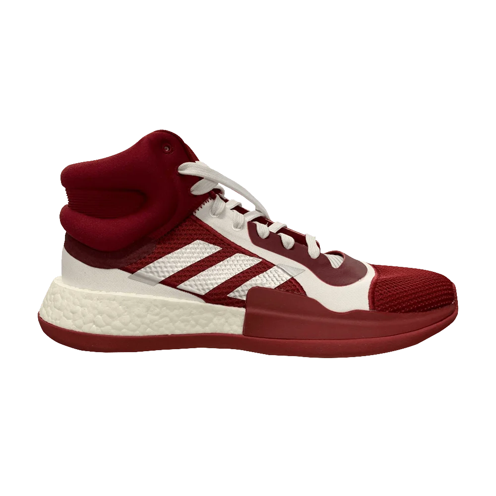 Krossovki-Adidas-Marquee-Boost-Maroon-Silver-Metallic