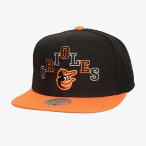 Mitchell-Ness-Black-Baltimore-Orioles-Uprise-Snapback-Hat-300x300