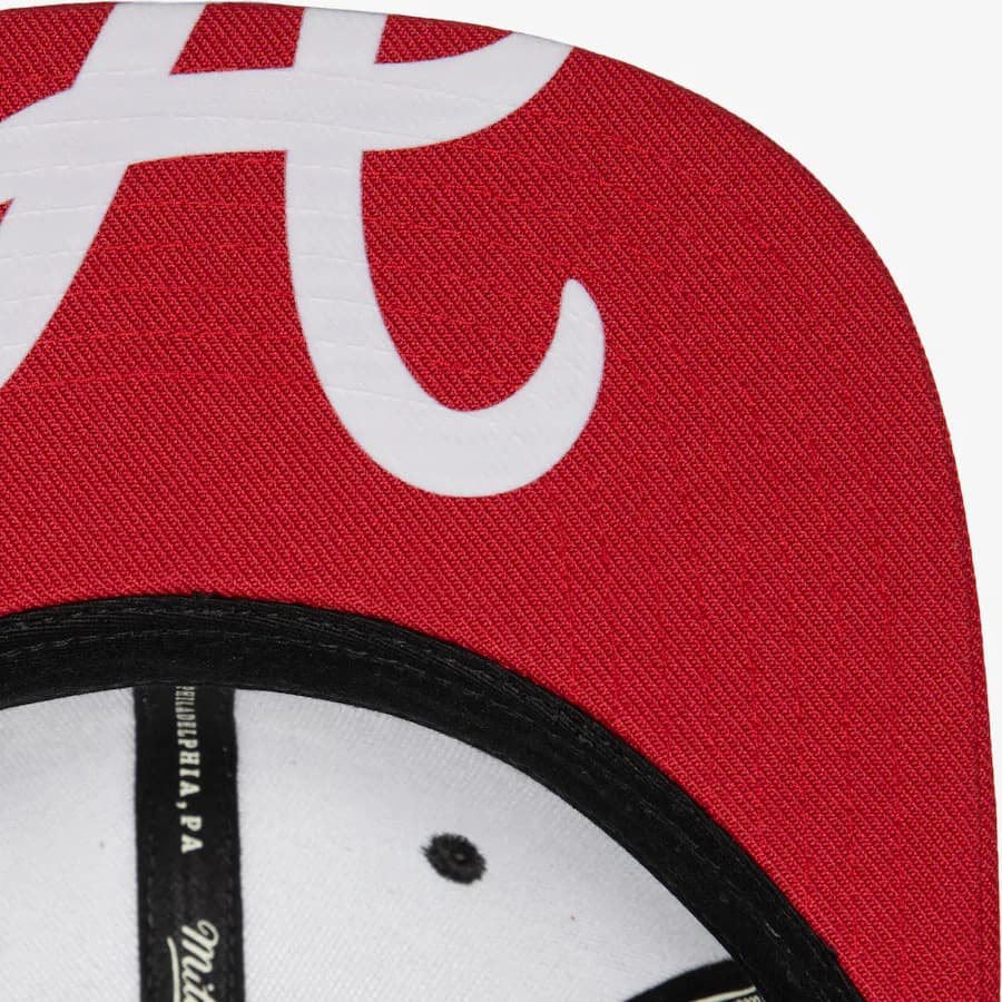 Бейсболка Mitchell & Ness Black Atlanta Braves Big Mouth Snapback Hat