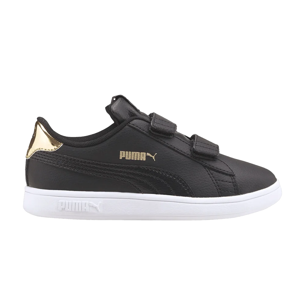 Кроссовки Puma Smash v2 Little Kid 'Mirror Metallic - Black Team Gold'