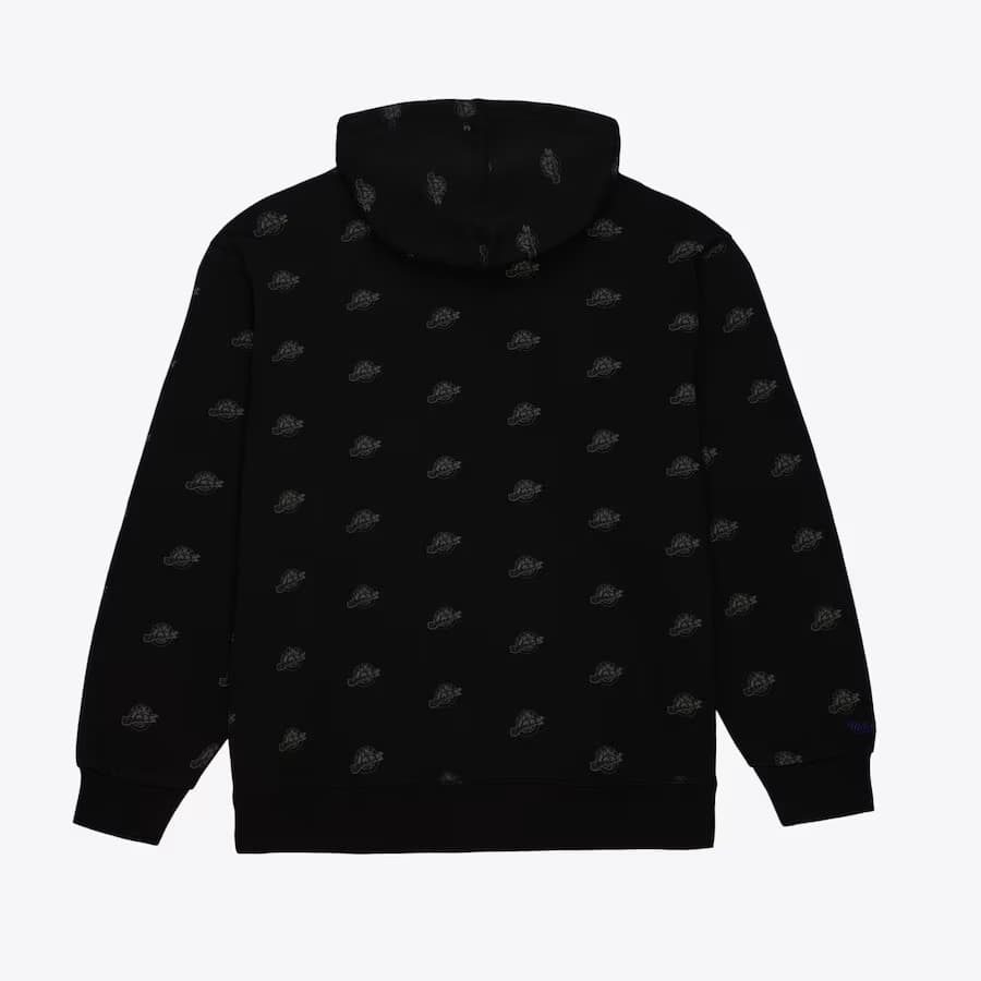 Худи Mitchell & Ness Black Utah Jazz Allover Print Fleece Pullover Hoodie