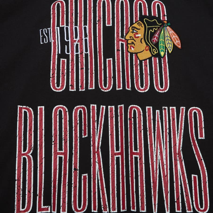 Футболка Mitchell & Ness Black Chicago Blackhawks Team OG Premium T-Shirt