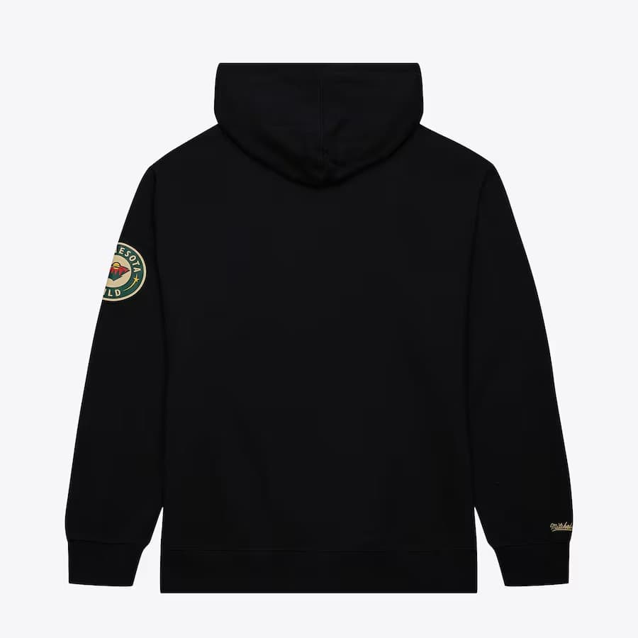 Худи Mitchell & Ness Black Minnesota Wild Game Time Fleece Pullover Hoodie