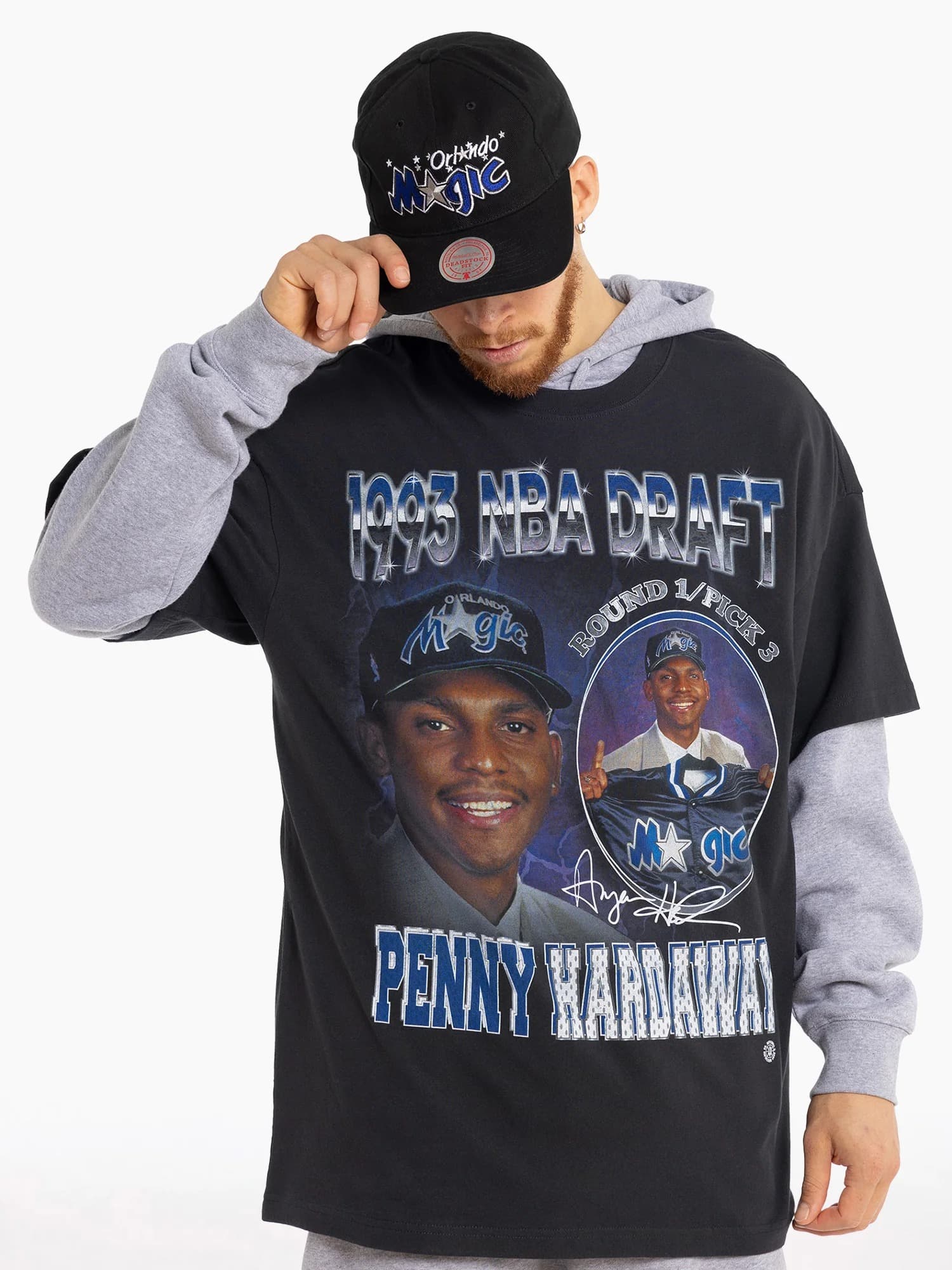 Футболка Mitchell & Ness Penny Hardaway Orlando Magic 1993 NBA Draft Day Vintage T-Shirt