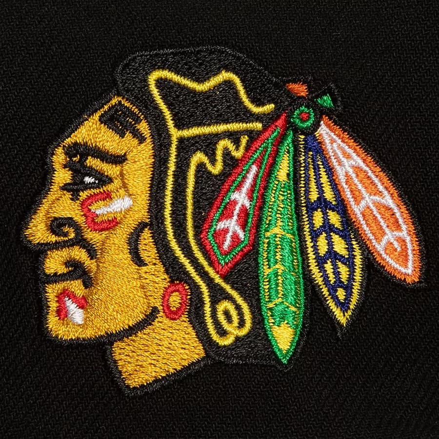 Бейсболка Mitchell & Ness Black Chicago Blackhawks Retro Sport Snapback Hat