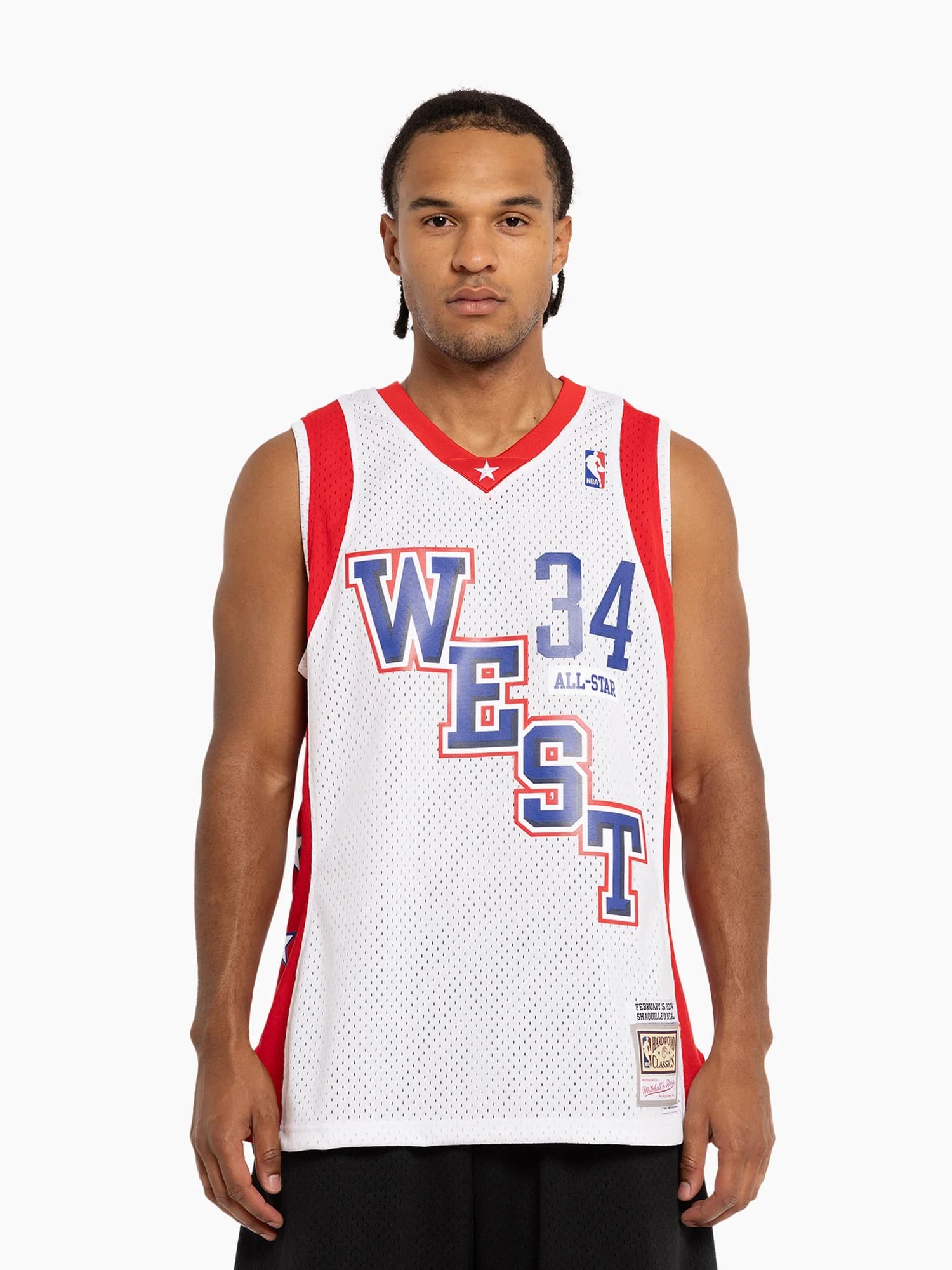 Баскетбольная джерси 2004 All Star Game Shaquille O’Neal #34 Hardwood Classics Throwback NBA Swingman White Jersey
