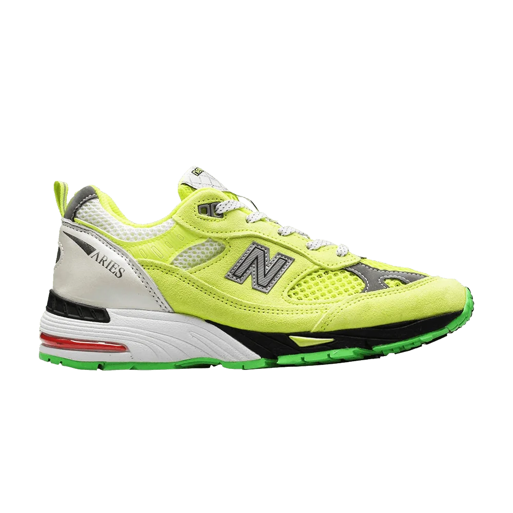 Krossovki-New-Balance-Aries-x-Wmns-991-Made-in-England-Neon-Yellow