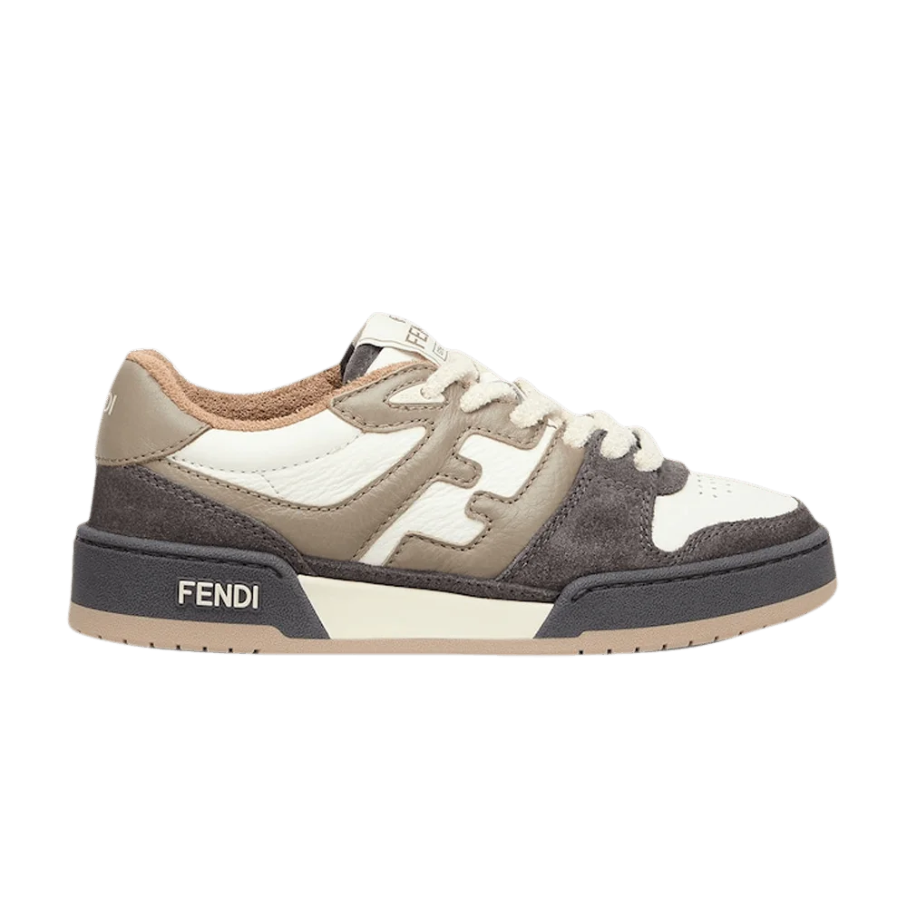 Krossovki-Fendi-Wmns-FF-Mixed-Leather-Low-Dove-Grey