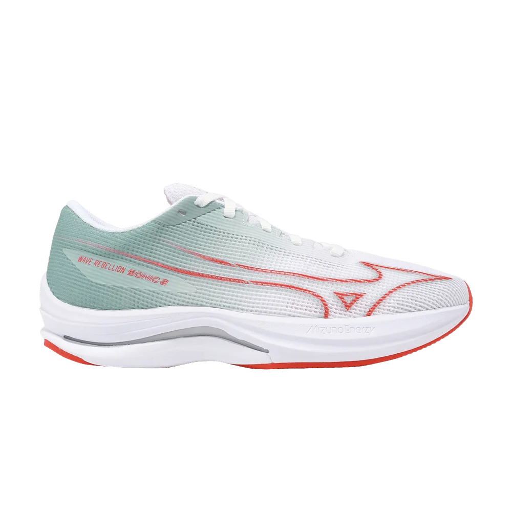 Кроссовки Mizuno Wmns Wave Rebellion Sonic 2 'White Cayenne Grey Mist'