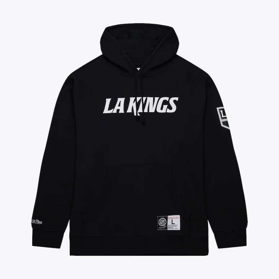 Худи Mitchell & Ness Black Los Angeles Kings Game Time Fleece Pullover Hoodie