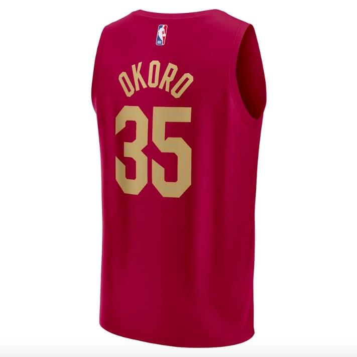2022-23-Cleveland-Cavaliers-35-Isaac-Okoro-Fast-Break-Icon-Wine-Jersey-2