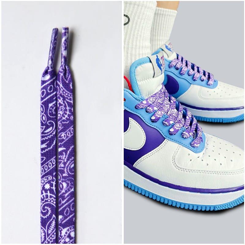 Шнурки Gorilla Guard Air Force 1 Lakers Purple Paisley Laces