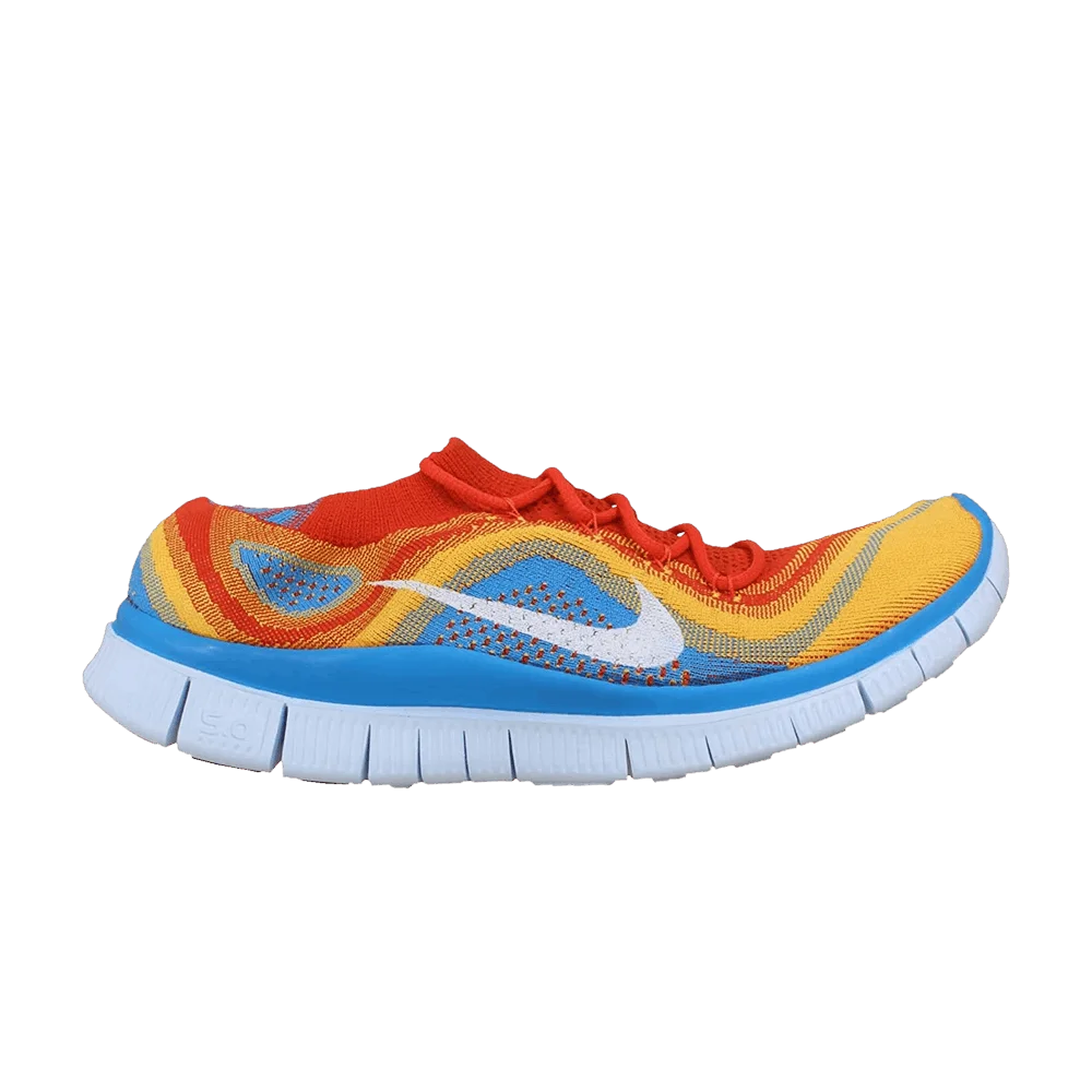 Krossovki-Nike-Free-Flyknit-Team-Orange-Blue-Glow