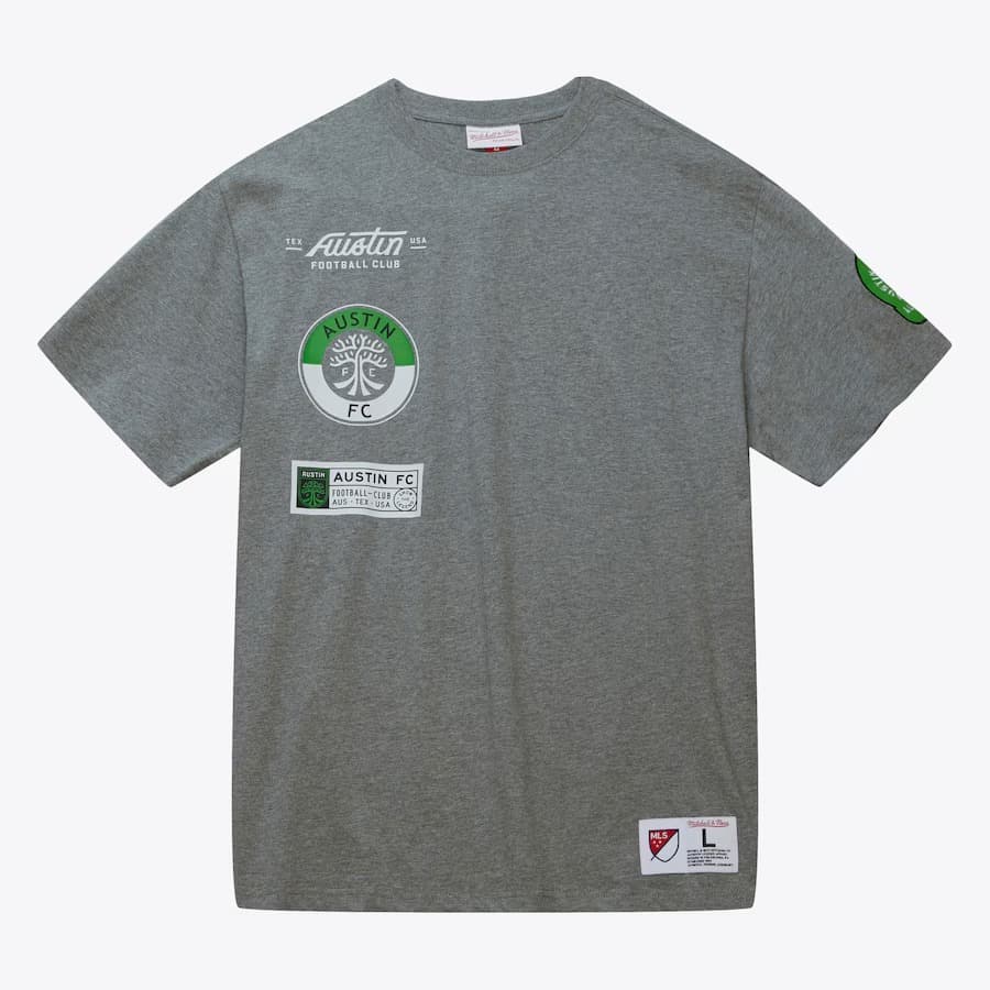 Футболка Mitchell & Ness Heather Gray Austin FC City Collection T-Shirt