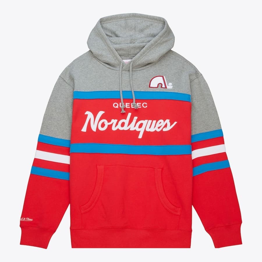 Худи Mitchell & Ness Red Quebec Nordiques Head Coach Pullover Hoodie